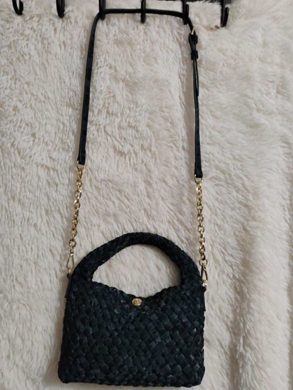 Dune London Dinkydeliberate Mini Woven Slouchy Top Handle Crossbody Bag Teal